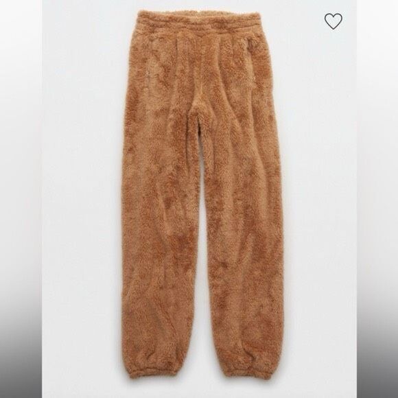 OFFLINE By Aerie Fluffy Sherpa Jogger in Cappuccino Size Large - Picture 4 of 7